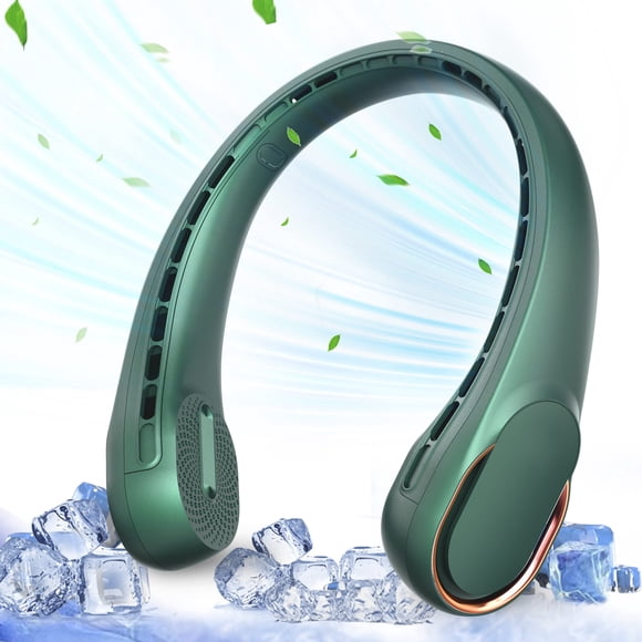 Ventilador de cuello ASNUG portátil sin aspas, recargable por USB, 4000 mAh
