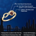 thumbnail image 2 of Gem Stone King 18K Yellow Gold Plated Silver Red Garnet Infinity Ring for Women (0.44 Cttw, Heart Shape 4MM, Gemstone January Birthstone, Size 5), 2 of 6