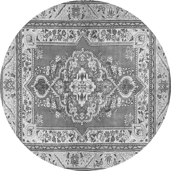 Ahgly Company Indoor Round Persian Gray Traditional Area Rugs, 3' Round