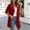 Red, variant on Women's Lightweight Open Front Knit Cardigans Short Sleeve Casual Soft Drape Summer Cardigan