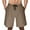 Brown, variant on Jalioing Men's Casual Beach Shorts Elastic Waist Drawstring Loose Basic Shorts with Pocket Summer Lounge Shorts