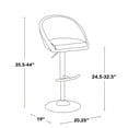 thumbnail image 3 of LumiSource Matisse Highback Adjustable Barstool - Set of 2, 3 of 10