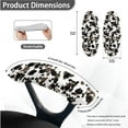 thumbnail image 6 of SCRAWLGOD Set of 3 Removable Office Chair Slipcover with Armrest Covers Elastic Dustproof Desk Chair Cover Crease Resistant Swivel Chair Protector, Cow Print Brown Black White, L, 6 of 7