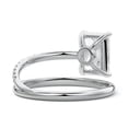 thumbnail image 2 of Bow Jewel 1.6 Ct Radiant Cut Diamond Engagement Ring for Women - 14K White Gold Plated Wedding Ring - Diamond Ring for Bridal - Anniversary Gifts for Women, 2 of 3