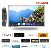 Soulaca 32 inches Smart webOS 4K Magic Mirror LED Bathroom TV Vanishing Screen Television Waterproof Built-in WiFi Bluetooth