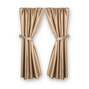 BetterBath Diamond Piqued Fabric Window Curtain (34" x 54") - Linen