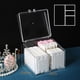 thumbnail image 4 of Caja Para Hisopos De Algodón Transparente, Dispensador De Soporte Para Almohadillas De Algodón, Rejillas Múltiples, Acrílico, A Prueba De Polvo, Ahorro De Espacio Con Tapa Para, 4 of 7