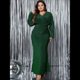thumbnail image 4 of Vestido de Noche para Mujer, con Purpurina, Larga, Escote en V, Ajustado, Formal, con Lentejuelas, Talla Grande Verde 4XL, 4 of 7