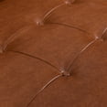 thumbnail image 5 of Noble House Marcel Faux Leather Tufted Sofa, Cognac Brown, 5 of 11