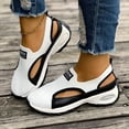 thumbnail image 3 of Women's Casual Shoes Thick Soled Round Toe Shallow Platform Slip on Comfortable Lightweight Suitable for Daily wear Walking White Size 9.5, 3 of 6