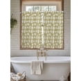 thumbnail image 6 of Yellow White Leaves Tier Curtains 45 Inches Long, Spring Pastoral Rustic Botanical Window Treatment Curtain Drapes, Window Half Privacy Curtains for Bedroom Bathroom, 42"x45", 2 Panels, 6 of 7