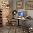 thumbnail image 2 of Pemberly Row Contemporary Particleboard and Steel Rolling Computer Desk in Brown, 2 of 9