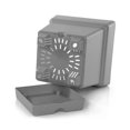 thumbnail image 4 of 6.75'' x 6.75'' Square Green BPA Free Plastic Plant Pot with Drainage Holes, 4 of 11