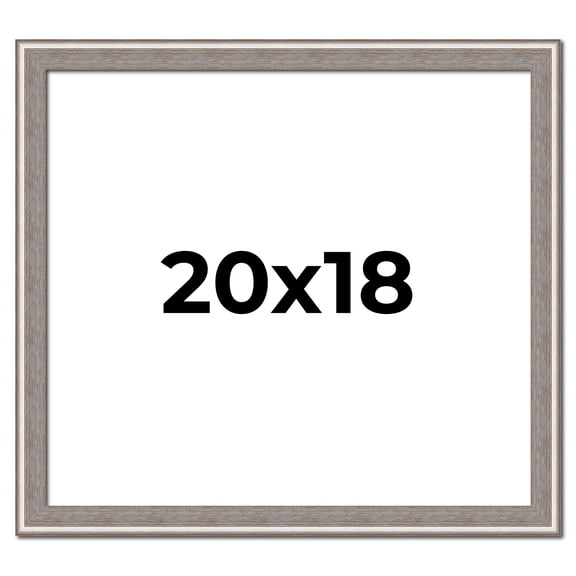 20x18 Frame Grey Real Wood Picture Frame Width 1.25 inches | Interior Frame Depth 0.5 inches | Hans
