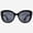 Black, variant on Bifocal Sunglasses for Women - Reader Sunglasses with Bifocals - Oversized Butterfly Cat Eye Reading Sun Glasses with Built In Readers - Barletta by VITENZI in Black 2.50