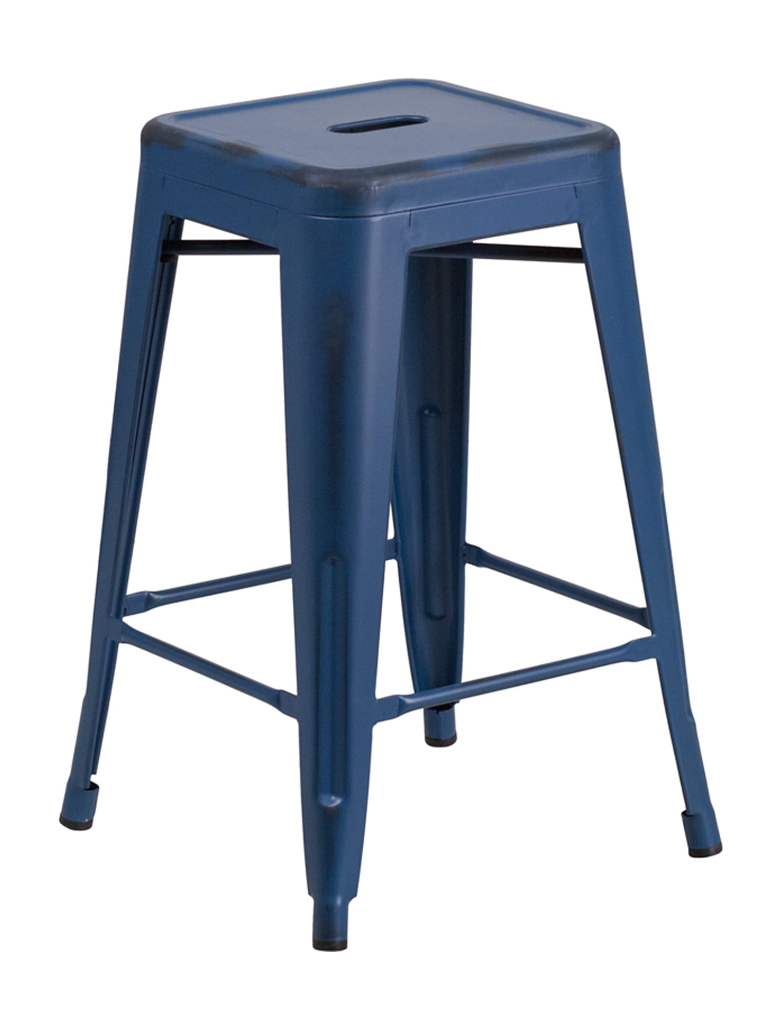 Flash Furniture 24" High Blue Metal Indoor-outdoor Counter Height Stool for sale online 