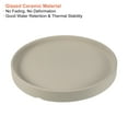 thumbnail image 3 of Unique Bargains Ceramic Round Planter Saucer Flower Drip Tray Coaster, 2 Pack Gray 6", 3 of 6