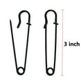thumbnail image 4 of Baitaihem Safety Pins, 3" Large Safety Pins Pack of 50 for Clothes Leather Canvas Blankets Crafts Skirts Kilts, Extra Large Safety Pin Heavy Duty Safety Pins (Black), 4 of 6