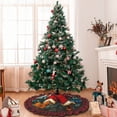 thumbnail image 6 of Halloween Christmas Tree Skirt - Merry Christmas No.156 36 Inches Plaid Trim Christmas Tree Skirt for Halloween Indoor Holiday Home Christmas Tree Decorations with Three Ribbons, 6 of 7
