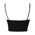 thumbnail image 4 of Honeeladyy Womens Lace Ribbed Knit Cami Crop Top Spaghetti Strap Sleeveless Slim Fit V Neck Tank Tops Black M, 4 of 5