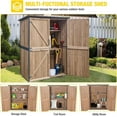thumbnail image 5 of AIVITUVIN Outdoor Storage Shed Metal Frame Tool Garden Shed with Floor and Lockable Door for Patio Backyard Lawn, 5 of 6