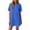 Blue, variant on Women's 2026 Summer Casual Short Dresses with Liner Hollow Out Boho Floral Crochet Beach Dress Coverups