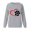 thumbnail image 4 of ICHUANYI Clearance Women's Round Neck Top Casual Fashion, Personalized Printing Loose Fitting, Slimming Long Sleeves(Gray, XXL) ICHUANYI WER2023081511581, 4 of 4