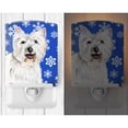 thumbnail image 2 of Caroline's Treasures SC9370CNL Westie Winter Snowflakes Holiday Ceramic Night Light, 6x4x3", multicolor, 2 of 2