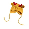 thumbnail image 1 of Wdgfv Chapeau Design Cerf pour Automne et Hiver, Couvre-Chef pour Bébé avec Matériau en Fil Doux et Chaud, Jaune, Taille Unique, 1 of 4