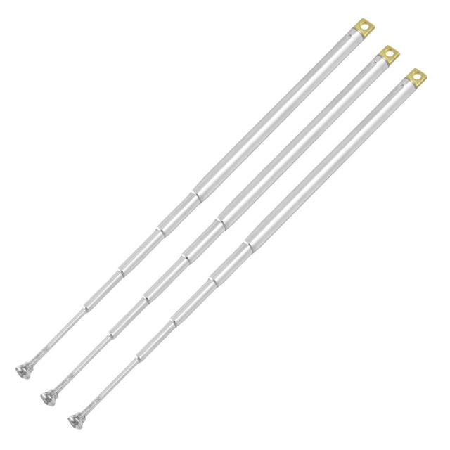 3X Antena Telescopica Remoto 307mm 12 pulgada 5 Secciones para FM Radio TV