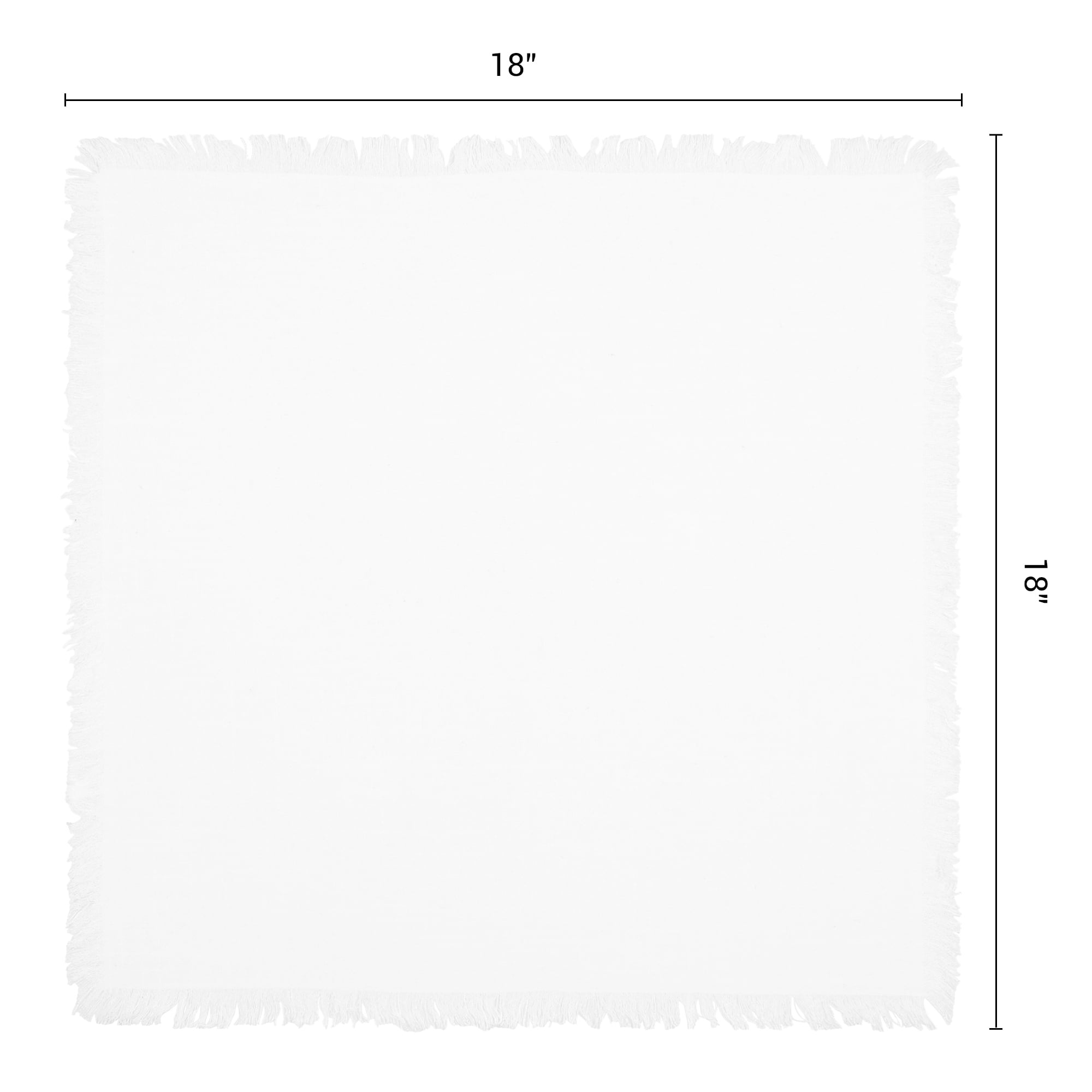 Unique Bargains 6Pcs Cotton Reusable Dinner Cloth Napkins White 18x18inch