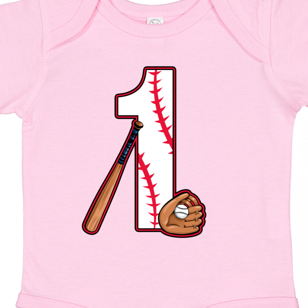 Inktastic Baseball First Birthday One Year Old Boys or Girls Baby Bodysuit