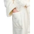 thumbnail image 4 of TowelSelections Women's Robe Soft Plush Fleece Hooded Spa Bathrobe Medium/Large Ivory, 4 of 6