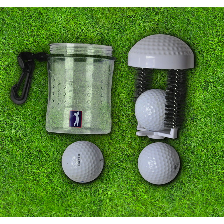ACCTOLF Golf Ball Cleaner, Portable Golf Ball Washer with Golf Ball Towel for  Golf Bag or Cart, Best Golf Accessories Gifts for Men & Women