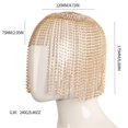 thumbnail image 2 of Cadena para la cabeza con purpurina para sombrero, cadena para el cabello, adorno para el cabello formal, adecuado para varias ocasiones, 2 of 5