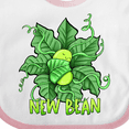thumbnail image 4 of Inktastic New Bean Cute Sleeping Bean in Leaves and Vines Boys or Girls Baby Bib, 4 of 4