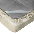 thumbnail image 3 of Empyrean Bedding Double Brushed Microfiber 14" - 16" Deep Pocket Fitted Sheet, Split King, Cream Beige, 3 of 5
