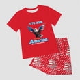 thumbnail image 5 of HCNTES Baby Boy's Outfit Independence Day Theme Cartoon Print Shorts For Litte Girls Casual Outdoor Wear 2 Piece Summer Set For Kids 2T 3T 4T(H03-Sky Blue,3-4 Years), 5 of 7