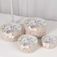 thumbnail image 4 of Efavormart Set of 4 Blush Floral Nesting Gift Boxes With Lids, Round Stackable Heavy Duty Cardstock Keepsake Boxes, Cupcake Dessert Display Stand - 5",7",8",9", 4 of 5