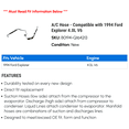 thumbnail image 2 of A/C Hose - Compatible with 1994 Ford Explorer 4.0L V6, 2 of 2
