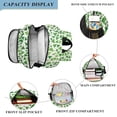thumbnail image 3 of FORMRS Unisex School Backpack 17" Student Travel Bag with Laptop Compartment, Green Dot Triangles Pattern, 3 of 7