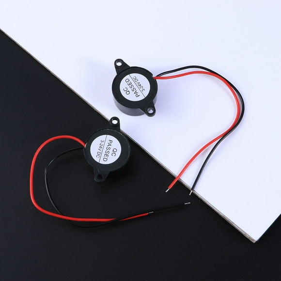 SHOWERORO 2PCS Door Buzzer Piezo Buzzer with Low Voltage Operation in Black