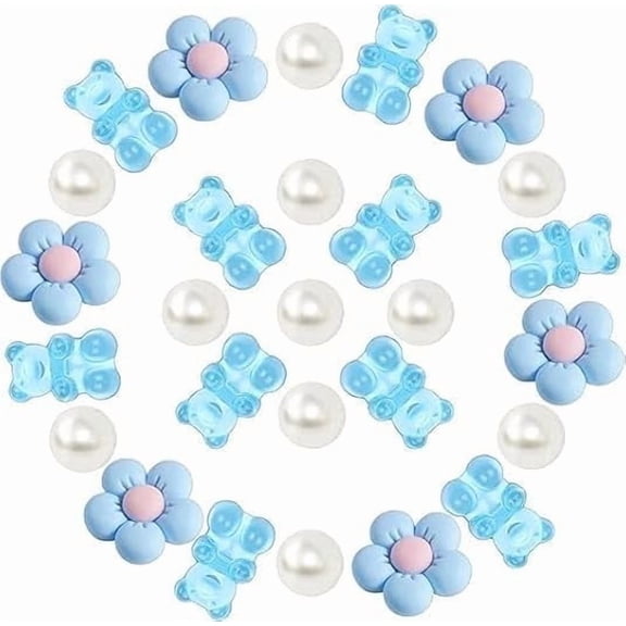 Gummy Bears Shoe Charms, Daisy Flower Charms Decoration for Clog Sandals Shoes Accessories for Women Girls Kids Party Favor Gifts