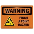 thumbnail image 1 of SignMission OS-WS-A-1824-L-12312 Panneau d'Avertissement OSHA de 18 x 24 Po - Danger de Pincement avec Symbole, 1 of 1
