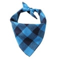 thumbnail image 7 of AUHomi Pet Dog Bandanas - 1PC Classic Triangle Plaid Dog Scarf Bow Tiess, Washable Buffalo Plaid Kerchief for Small to Large Dogs Cats Pets - Blue and Black, 7 of 7