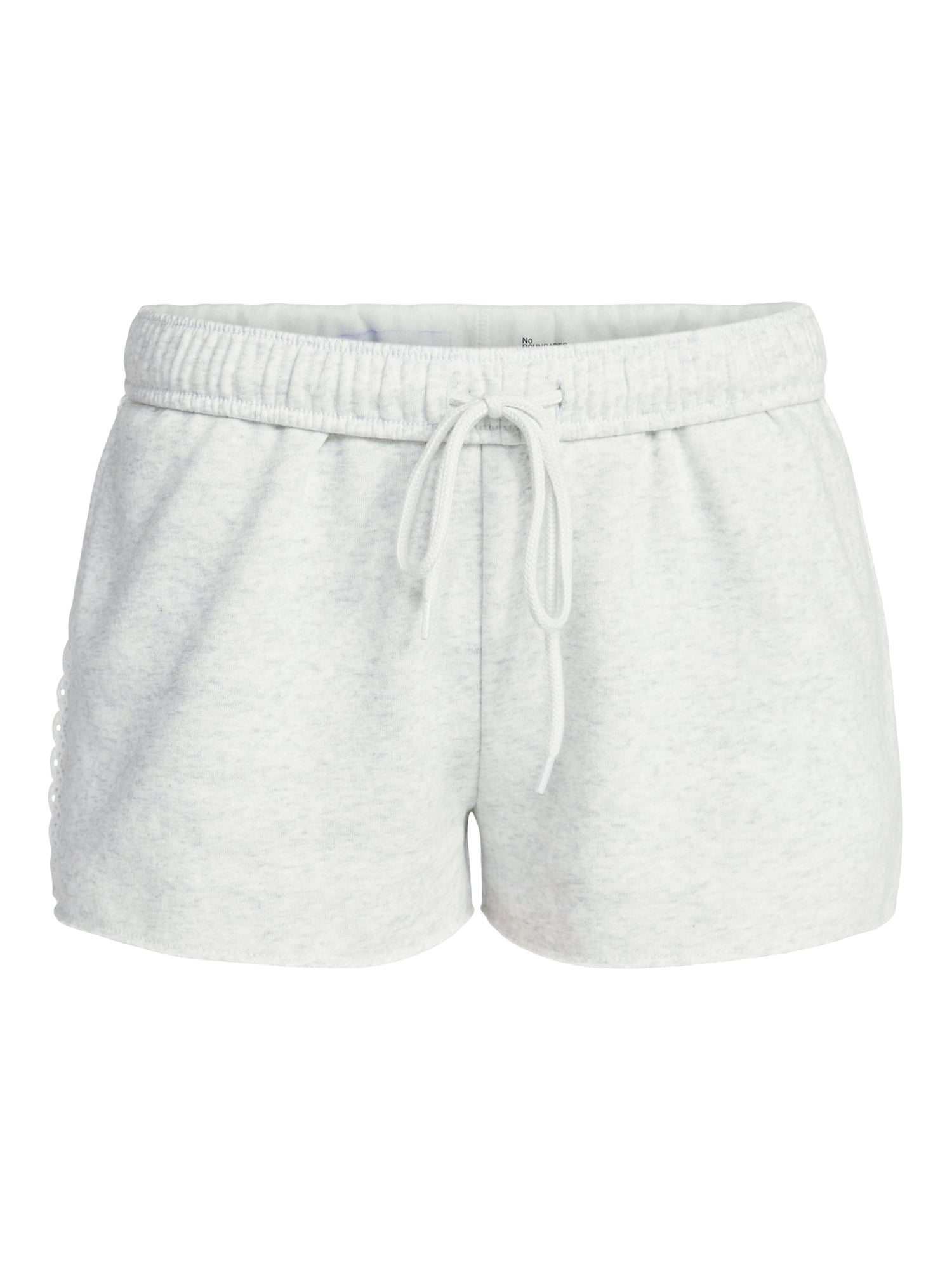 No Boundaries Foldover Shorts with Lace Trim, 2'' Inseam, Women's XXS-XXL