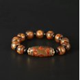 thumbnail image 2 of Pulsera Dzi de ágata tibetana natural de 12 mm, unisex, 2 of 2