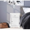 thumbnail image 2 of VINGLI White Nightstand with Drawers and Door, Bedroom Wood Bedside Table, 2 of 8