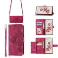 thumbnail image 2 of Nalacover Case for Google Pixel 7, PU Leather Wallet Phone Crossbody Flip Case with Credit Card Holder and Shoulder Wrist Strap Magnetic Stand Shockproof Cover For Google Pixel 7, Winered, 2 of 16