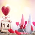 thumbnail image 3 of Valentines Day  Gnome Plush Elf Decor 2PC Scandinavian Tomte Plush Couple Dolls Mr and Mrs Nordic Lucky Figurines Tabletop Home Decoration, 3 of 9